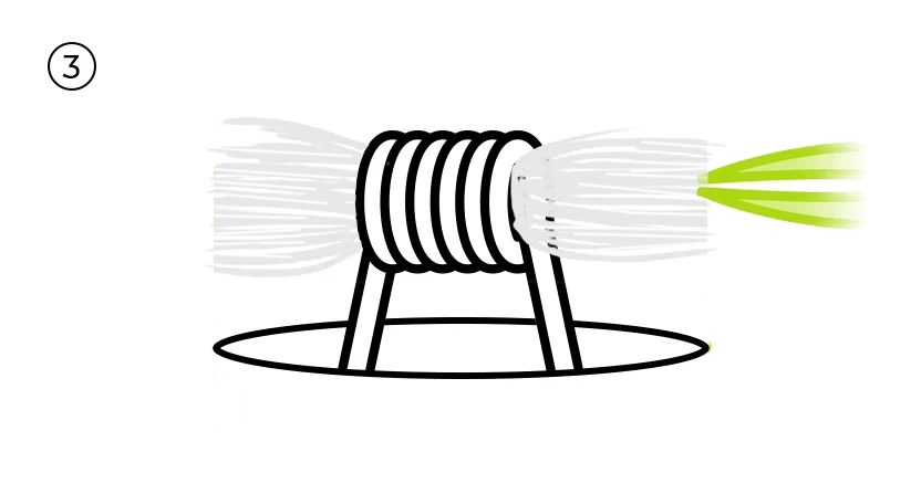 Aérer le coton à l'aide d'une pince recourbée